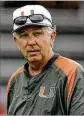  ?? MIAMI HERALD ?? Miami baseball coach Jim Morris won 1,090 games and led the Hurricanes to 44 straight NCAA tournament­s.