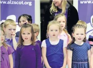  ??  ?? Singalong The youngsters from Nursery Times