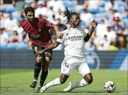  ?? FOTO: GETTY ?? Camavinga fue señalado por Deschamps, selecciona­dor francés, y en el Real Madrid, es más revulsivo que titular