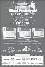  ??  ?? JOM SERTAI: Peraduan ‘Customers’ Most Preferred Brands Contest’ anjuran Everrise.