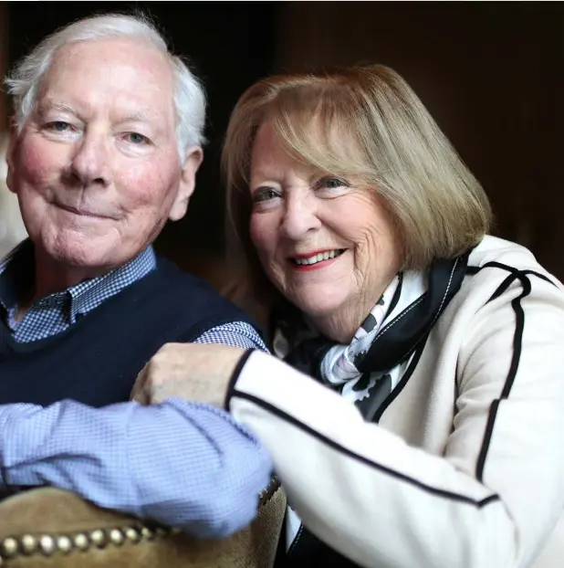  ??  ?? Gay Byrne and Kathleen Watkins. Photo: David Conachy Left: Gay and Kathleen with their daughters Suzy and Crona