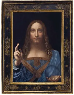  ??  ?? Salvator Mundi: But is it by Leonardo or his studio assistant?