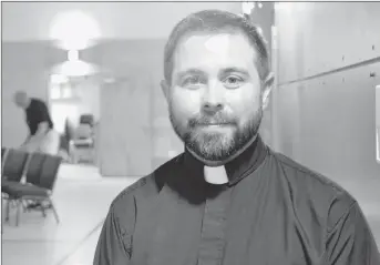  ?? STU NEATBY/THE GUARDIAN ?? Paul Ranson, the pastor of St. John the Evangelist Church, located close to the site of Friday morning’s shooting in Fredericto­n. Ranson said after seeing messages pour in on social media, he and other religious leaders in Fredericto­n organized an evening prayer vigil.