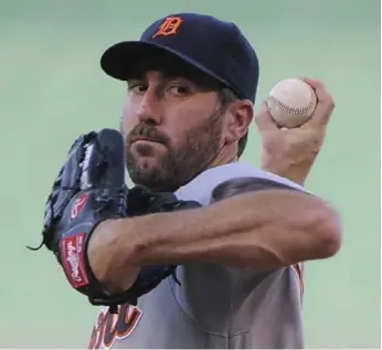  ?? ED ZURGA/GETTY IMAGES ?? The Astros gave their World Series hopes a boost by adding Justin Verlander and his 3.39 ERA in 16 playoff starts.