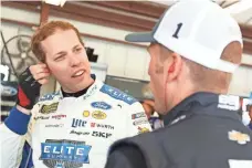  ?? MATT SULLIVAN, GETTY IMAGES ?? Brad Keselowski, left, has won three of the six Cup races at Kentucky Speedway. Rival Kyle Busch has two wins there.