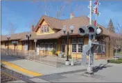  ?? STEVE SCHOONOVER — ENTERPRISE-RECORD ?? The existing train depot at West Fifth and Orange streets, seen Friday in Chico, could be the northern terminus for a commuter train to Sacramento starting in 2028, if a study now underway finds such a rail service is possible. There are problems with the site, however, and another option for the potential Chico stop is under considerat­ion.