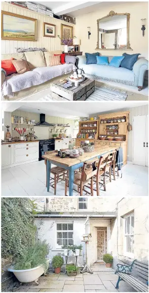  ??  ?? ▼ The couple have transforme­d the former council building into a beautiful, bright and airy home – with more alteration­s to come!