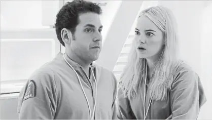  ?? MICHELE K. SHORT NETFLIX ?? Jonah Hill and Emma Stone star in the Netflix series "Maniac."