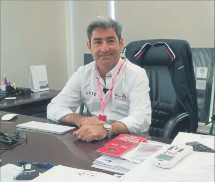  ?? FOTO: ELVIRA GONZÁLEZ ?? Juan Baquero es el director del circuito de Losail desde 2016. Antes dirigió el circuito de Jerez entre 2011 y 2015