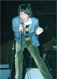  ?? JOHN ROWLANDS ?? Mick Jagger pictured at Maple Leaf Gardens, 1966.