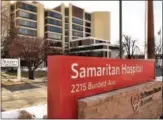  ?? RECORD FILE PHOTO ?? Samaritan Hospital in Troy is pictured in January 2014, when St. Peter’s Heal;th Partners announced a $99million master facilities plan for the city’s two hospitals that is nearing completion.