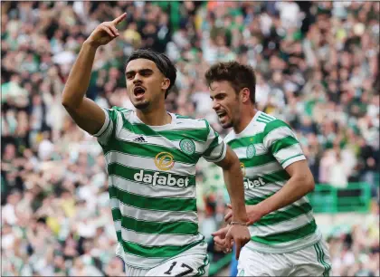  ?? ?? Jota became a firm fans’ favourite at Celtic Park last season and looks set to sign permanent deal