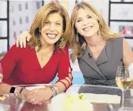  ?? CONGLETON/NBC 2019 NATHAN ?? “Today” fourth-hour hosts Hoda Kotb, left, and Jenna Bush Hager anchor side by side in pre-pandemic days.