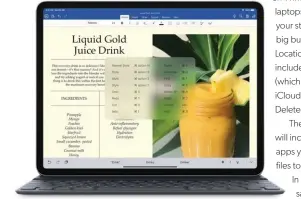  ??  ?? The ipad’s touchscree­n offers advanced shortcuts.