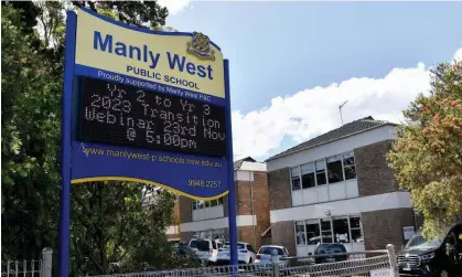  ?? Photograph: Bianca de Marchi/AAP ?? Eleven children and one teacher were injured in a science experiment at Manly West public school on Sydney’s northern beaches.