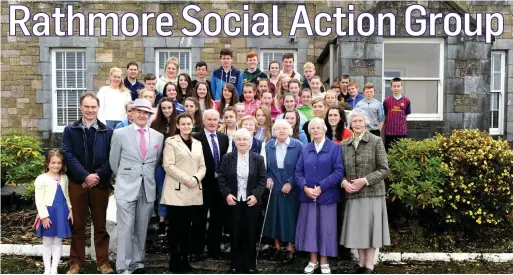  ??  ?? Sr Mary Kelliher Presentati­on Sisters Rathmore and Jeremiah O’Donoghue Rathmore Social Action Group who signed the contract for the handing over the Presentati­on Sisters Convent Rathmore to the Rathmore Social Action group with (left) Michael J...