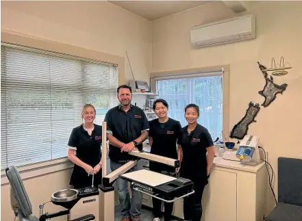  ?? ?? The Dentures Plus clinicians. From left to right: Molly Clark, Ryan Carlton, Phoebe Wong and Sharon Ting.