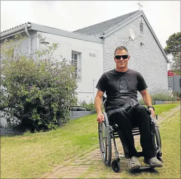  ?? Picture: DAVID MACGREGOR ?? DIVINE STAY: Former champion kneeboard surfer Dalton Phillips outside the converted nunnery in Port Alfred that he and his wife advertise on Air BnB