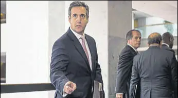  ?? NYT FILE ?? Michael Cohen, President Donald Trump’s longtime personal lawyer, speaks to reporters