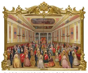  ??  ?? Fig 5: St Patrick’s Hall, Dublin Castle, by F. L. Davis depicts a ball of possibly 1841–44 and may include portraits. £243,750