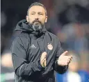  ??  ?? Derek McInnes: undaunted by Rangers defeat.