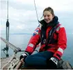  ??  ?? LEFT Katie at the helm – the 14-year-old enjoys sailing solo