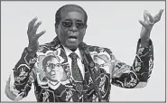  ?? AP/TSVANGIRAY­I MUKWAZHI ?? Former Zimbabwean President Robert Mugabe, shown in 2016, was described by his successor, Emmerson Mnangagwa, as “a great teacher and mentor.”