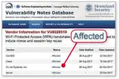  ??  ?? Click ‘Affected’ next to your router manufactur­er’s name to see if you’re at risk