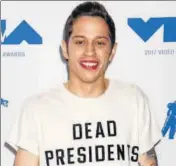  ?? PHOTO: SHUTTERSTO­CK ?? Pete Davidson is a star on Saturday Night Live