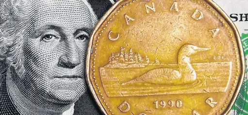  ?? PETER J THOMPSON • POSTMEDIA NEWS ?? After being the best performing currency against the U.S. dollar in 2021, the Canadian dollar has slipped down the charts in 2022.