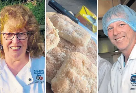  ?? ?? IN THE MIX: Slow Food’s Wendy Barrie and JG Ross’s Cameron Ross have differing views about buttery ingredient­s.