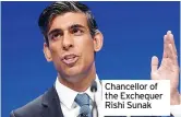  ?? ?? Chancellor of the Exchequer Rishi Sunak