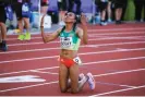  ?? ?? Ethiopia’s Gudaf Tsegay after winning the women's 5,000m final. Photograph: VCG/ Getty Images