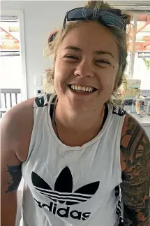  ??  ?? Tegan Hollier went back to work within a month of major surgery because she has to find the money for a potentiall­y lifesaving drug.