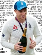  ??  ?? Bubbly: man of the match Buttler