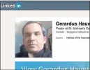  ?? COURTESY OF LINKEDIN ?? The Linkedin profile page of the Rev. Gerardus Hauwert Jr., who was fresh out of the seminary in 2011.