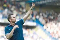  ?? (AFP) ?? Chelsea’s English caretaker manager Frank Lampard celebrates at the end of the English Premier League match between Chelsea and Newcastle United at Stamford Bridge in London on Sunday.