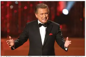  ??  ?? Regis Philbin is onstage at the 37th annual Daytime Emmy Awards in Las Vegas in 2010. More photos at arkansason­line.com/726regis/
(AP/Eric Jamison)