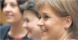  ?? Photograph: PA ?? Leading by example: despite the leaders of our three main political parties being women, Scotland is seriously lagging behind when it comes to gender equality in leadership roles