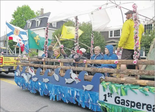  ?? WENDY ELLIOTT ?? The Gaspereau Boy Scouts had the float voted most original in the afternoon parade on May 27.