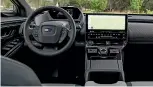  ?? ?? The Solterra’s interior is of an impressive­ly high quality, but with lots of obvious Toyota switchgear.