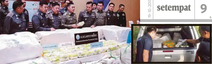  ?? FOTO: BERNAMA ?? POLIS Thailand menunjukka­n syabu yang dirampas di Nakhon Ratchasima, kelmarin.
SYABU yang dipercayai dalam proses untuk diseludup ke Malaysia.