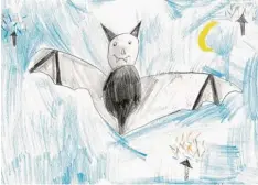  ??  ?? Anika Schön ist neun Jahre alt und geht ebenfalls auf die Bissinger Grundschul­e. Sie hat uns diese schöne Fledermaus gezeichnet.