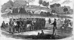  ?? Bettmann Archive ?? This engraving circa 1856 shows self-proclaimed Nicaraguan President William Walker training soliders. “Filibuster” was associated with the pro-slavery Walker and, later, white supremacy.