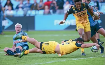  ?? PHOTO: SCOTT BARBOUR/GETTY IMAGES. ?? Wing Julian Savea was busy for the Hurricanes against the Bulls.