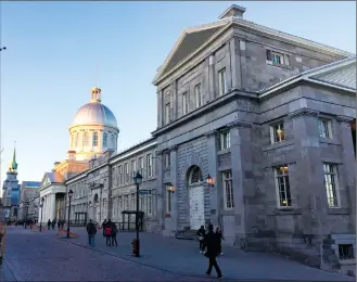  ??  ?? In this photo taken on April 13, the Bonsecours Market at the Rue Saint Paul Est is shown in Old Montreal, in Montreal.