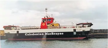  ??  ?? The ferry Loch Tarbert, built at St Monans in the 1980s. Read more above.