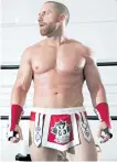  ??  ?? Sunday's inaugural Smash Stigma wrestling card at The Venue on George Street features Canadian profession­al wrestler Petey Williams as a headliner. He also appears in the televised Impact Wrestling promotion.