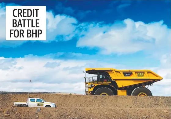  ??  ?? BHP is fighting to retain its credit rating in the face of a downgrade threat.