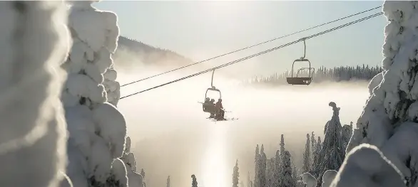  ?? KARI MEDIG/DESTINATIO­N BC ?? RED Mountain Resort in Rossland boasts 2,877 lift-serviced acres, 2,919 feet of vertical, 110 runs, seven lifts, and 360-degree descents.